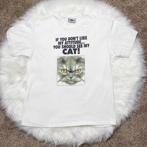 Vintage Funny Cat T Shirt